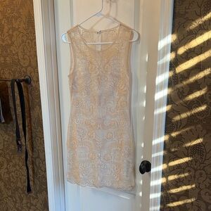 Cream Beaded Dress